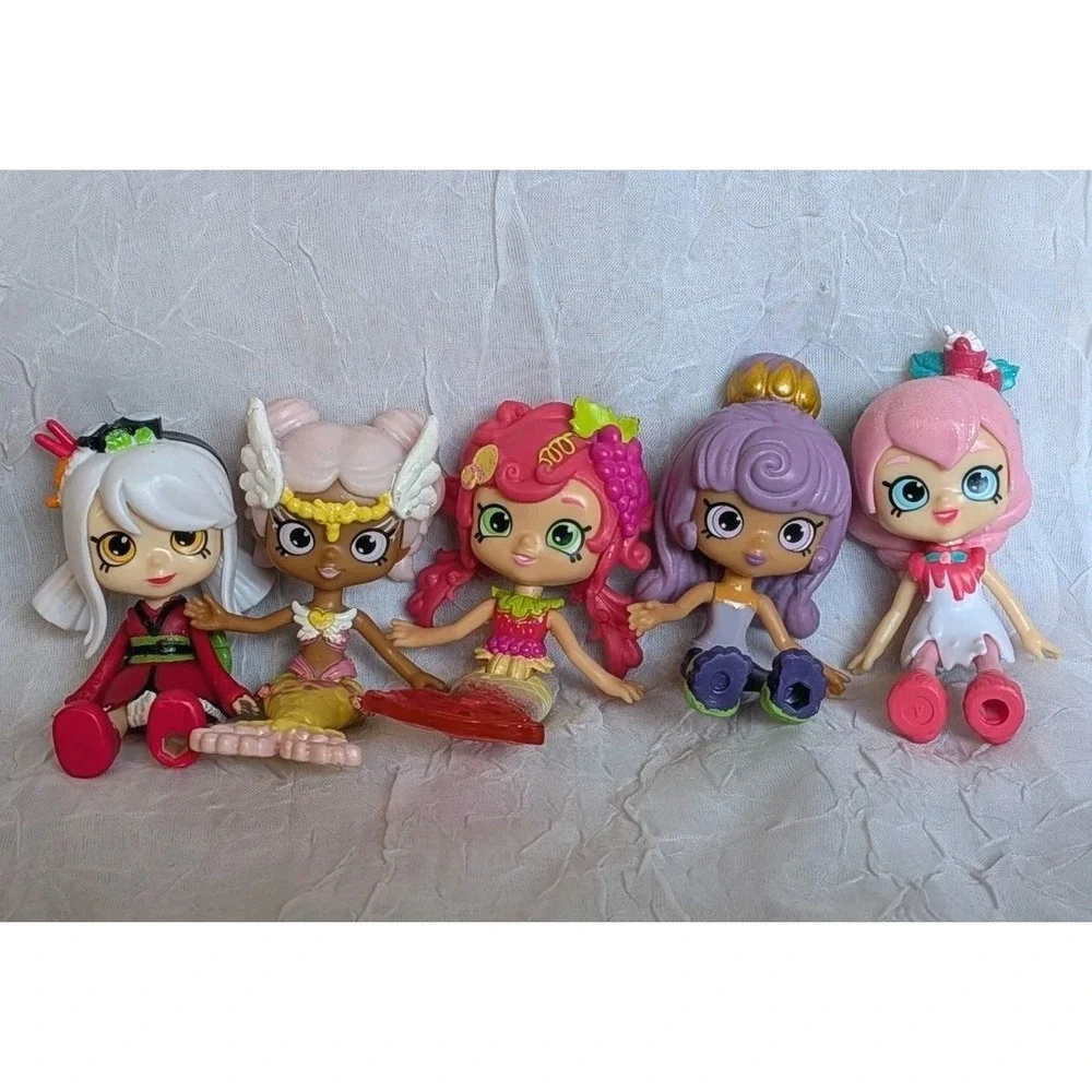 5 Shopkins Lil Shoppies Happy Places Mermaid Frusha Salad Sara Sushi Wingona Lot